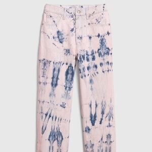 Gap High Rise Tie-Dye Cheeky Straight Jeans
